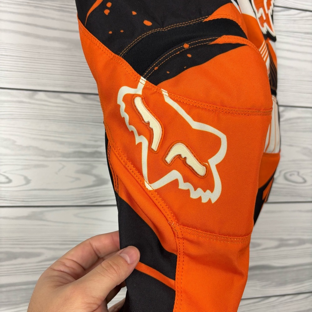 FOX RACING 180 YOUTH KIDS MOTOCROSS PANTS ORANGE BLACK SIZE 24 (AGE 8) - Picture 2 of 13